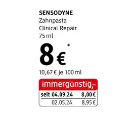dm SENSODYNE Zahnpasta Clinical Repair Angebot