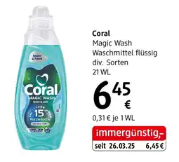 dm Coral Magic Wash Waschmittel flüssig Angebot
