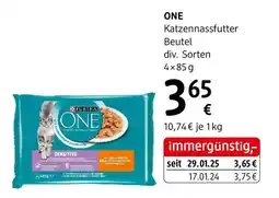 dm ONE Katzennassfutter Beutel Angebot
