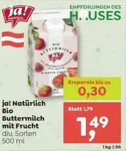 ADEG Ja! natürlich buttermilch mit frucht Angebot