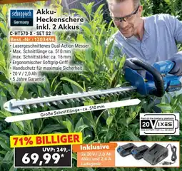 Norma Scheppach akku- heckenschere inkl. 2 akkus 510 mm Angebot