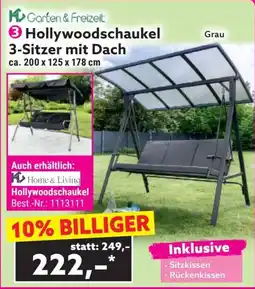 Norma Garten & freizeit hollywoodschaukel 3-sitzer mit dach Angebot