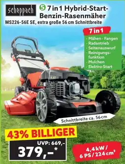 Norma Scheppach 7in1 hybrid-start- benzin-rasenmäher Angebot