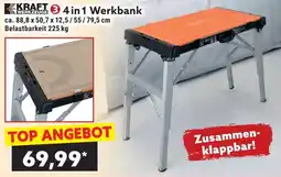 Norma Kraft 3 4 in 1 werkbank 88.8 x 50.7 x 12.5 / 55 / 79.5 cm Angebot