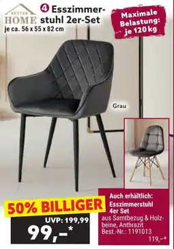 Norma Esszimmer- stuhl 2er-set je ca. 56 x 55 x 82 cm Angebot