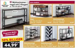 Norma Wohnzimmer regal mit 3 etagen Angebot