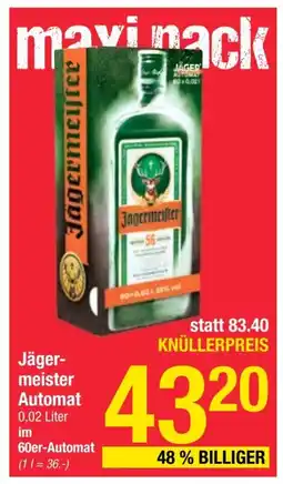 Maximarkt Jäger meister automat Angebot