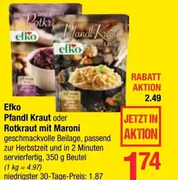 Maximarkt Efko pfandl kraut oder rotkraut mit maroni Angebot