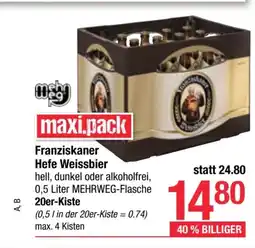 Maximarkt Franziskaner hefe weissbier Angebot