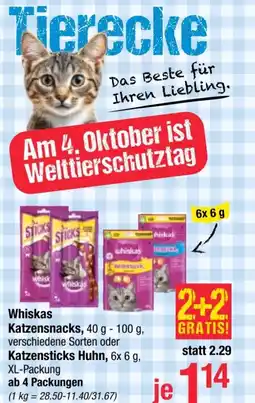 Maximarkt Whiskas katzensnacks Angebot