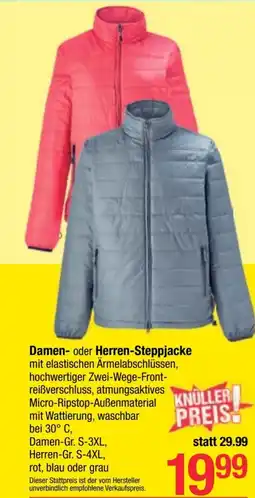 Maximarkt Damen oder herren steppjacke Angebot