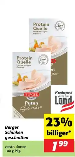 Nah&Frisch Berger schinken geschnitten Angebot
