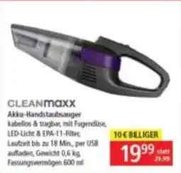 Pagro Diskont Cleanmaxx akku-handstaubsauger Angebot
