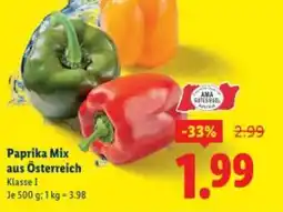 Lidl Paprika Mix aus Österreich Angebot