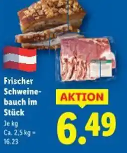 Lidl Frischer Schweine bauch im Stück Angebot