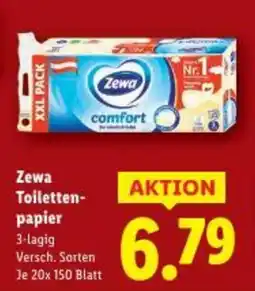 Lidl Zewa Toiletten papier Angebot