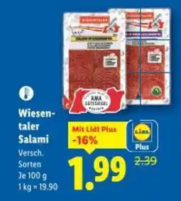 Lidl Wiesen taler Salami Angebot