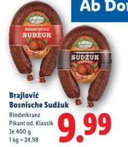 Lidl Brajlović Bosnische Sudžuk Angebot