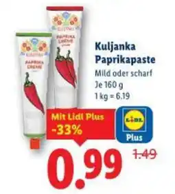 Lidl Kuljanka Paprikapaste Angebot
