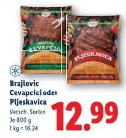Lidl Brajlovic Cevapcici oder Pljeskavica Angebot
