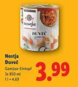 Lidl Nostja Duveč Angebot
