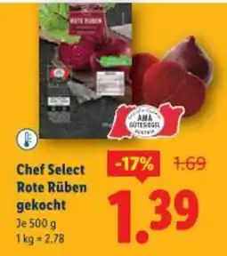 Lidl Chef Select Rote Rüben gekocht Angebot