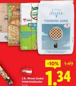 Lidl Z.B.: Wiener Zucker Feinkristallzucker Angebot