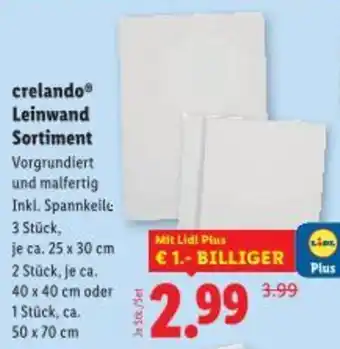 Lidl Leinwand Sortiment Angebot