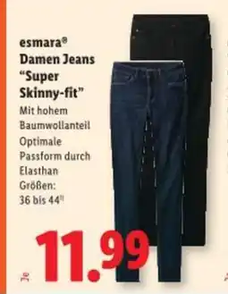 Lidl Damen Jeans "Super Skinny-fit” Angebot