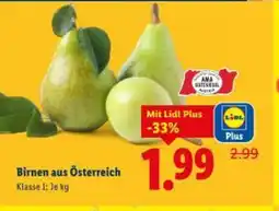 Lidl Birnen aus Österreich Angebot