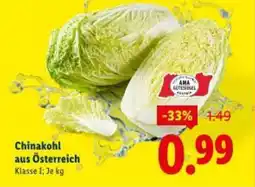 Lidl Chinakohl aus Österreich Angebot