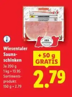 Lidl Wiesentaler Sauna- schinken Angebot
