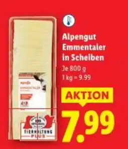 Lidl Alpengut Emmentaler in Scheiben Angebot
