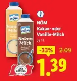 Lidl NÖM Kakao- oder Vanille-Milch Angebot