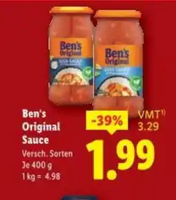 Lidl Ben's Original Sauce Angebot