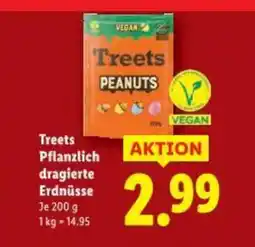 Lidl Treets Pflanzlich dragierte Erdnüsse Angebot