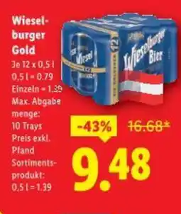 Lidl Wiesel- burger Gold Angebot