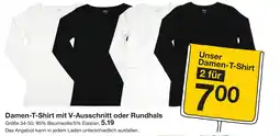 Zeeman Damen-t-shirt mit v-ausschnitt oder rundhals Angebot