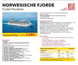 Billa Reisen Costa Favolosa Angebot