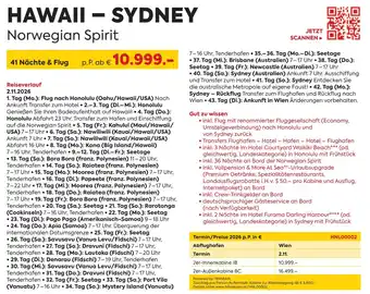 Billa Reisen Norwegian Spirit Angebot