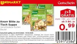 Unimarkt Knorr Bitte zu Tisch Suppe Angebot