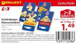 Unimarkt Schärdinger Käsescheiben Angebot