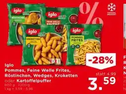 Unimarkt Pommes, Feine Welle Frites, Röstinchen, Wedges, Kroketten oder Kartoffelpuffer Angebot