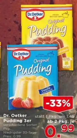 Unimarkt Dr. Oetker Pudding 3er Angebot