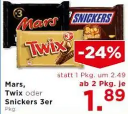 Unimarkt Mars,Twix oder Snickers 3er Angebot
