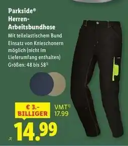 Lidl PARKSIDE Herren Arbeitsbundhose Angebot
