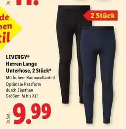 Lidl LIVERGY Herren Lange Unterhose, 2 Stück Angebot