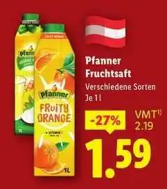 Lidl Pfanner Fruchtsaft Angebot