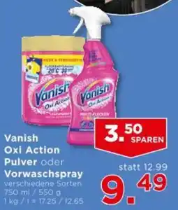 Unimarkt Vanish Oxi Action Pulver oder Vorwaschspray Angebot