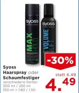 Unimarkt Syoss Haarspray oder Schaumfestiger Angebot